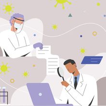 Illustration of scientists