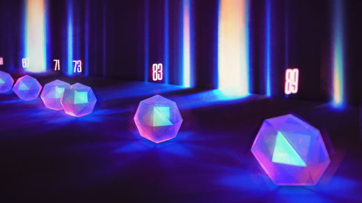 Crystal diffraction art for "A Chemist Shines Light on a Surprising Prime Number Pattern"
