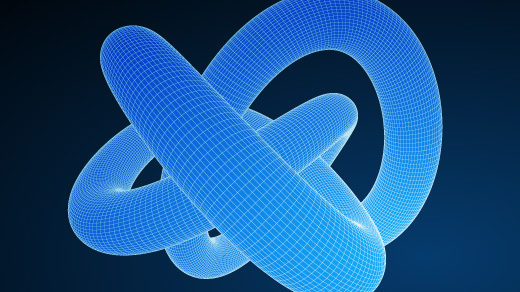 An illustration of a knot that mathematicians might study using tools called invariants.
