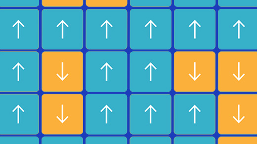 Gif of a grid of arrows whose directions flip up and down.
