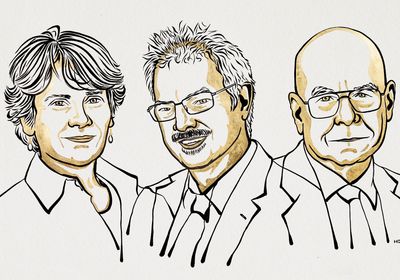 Illustration of the winners of the 2022 Nobel Prize in Chemistry