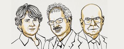 Illustration of the winners of the 2022 Nobel Prize in Chemistry