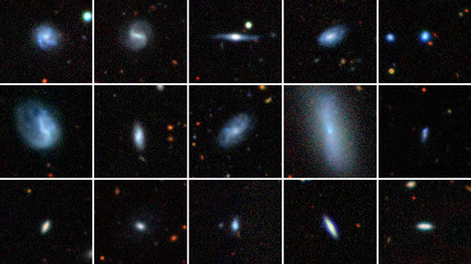 A grid of 66 galaxies.