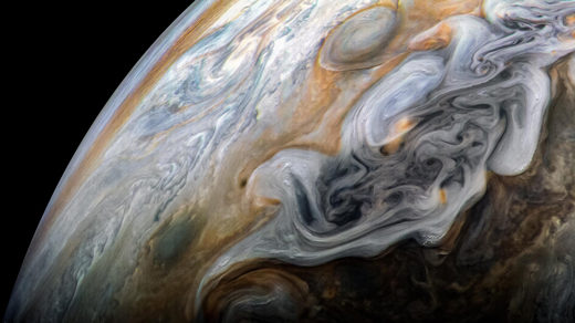 Photo of Jupiter for "Mathematicians Tame Turbulence in Flattened Fluids"