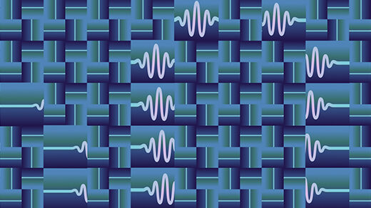 an animation showing wavelets at different scales travel across a space